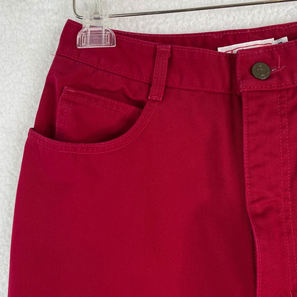Vintage Talbots Red High Waisted Cotton Tapered Pants USA Made Womens 10 - Picture 11 of 11